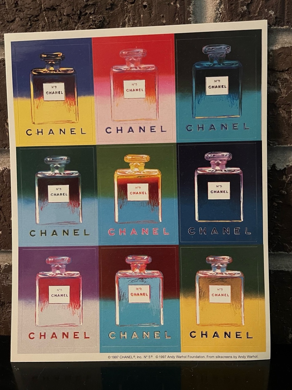 1997 Chanel N°5 Andy Warhol Stickers